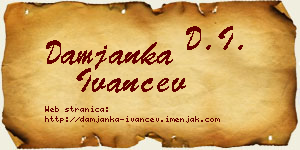 Damjanka Ivančev vizit kartica